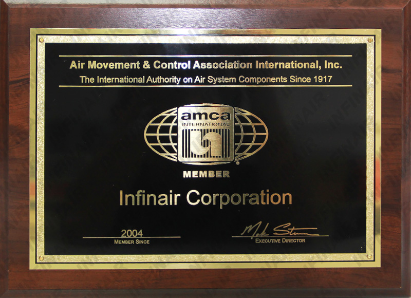 AMCA membership certificate